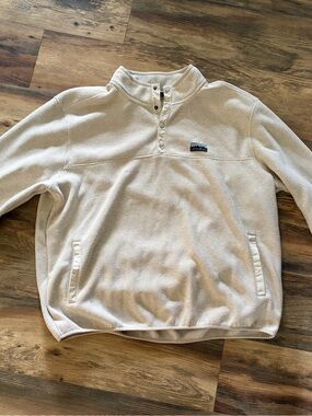 Eddie Bauer Men's Cream Quarter-Snap Fleece Pullover